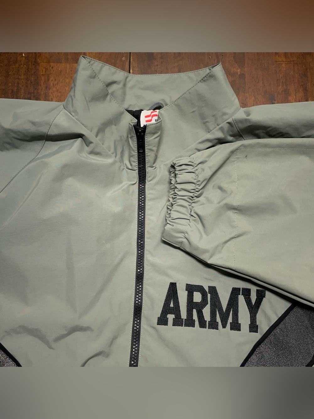 US Army PFU Reflective Running Jacket XXL Regular Skilcraft Zip Up Windbreaker